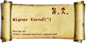 Wigner Kornél névjegykártya