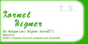kornel wigner business card